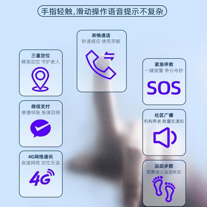银龄守护卡4G老人定位器：微信支付+快捷通话，北斗全网通，让爱无处不在！