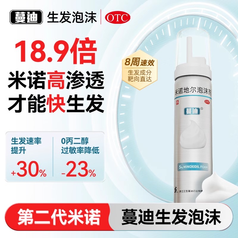 米诺地尔泡沫剂真能救我秃头？蔓迪第二代测评！防脱生发太香了！