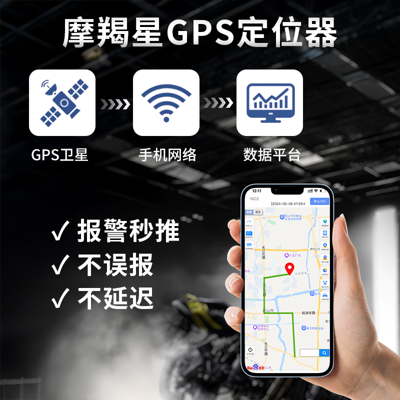新大洲本田裂刃裂行专用摩羯星GPS定位防盗手机报警摩托改装配件：骑行安全升级，解锁智能出行新方式！