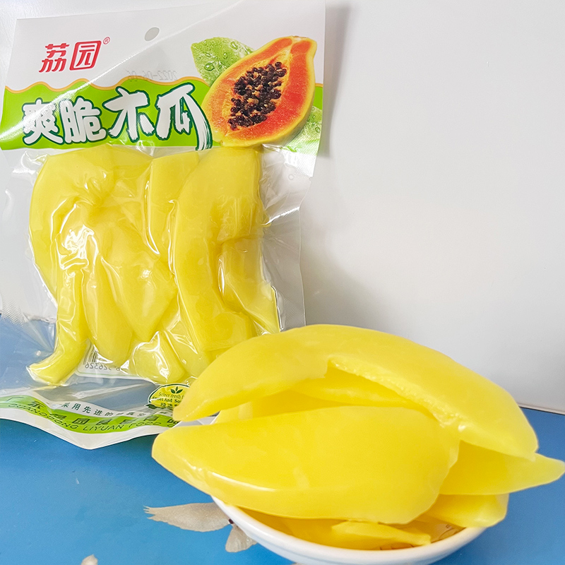 荔园爽脆木瓜：广东新兴的酸甜诱惑，休闲零食新宠！
