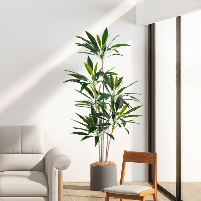 仿真绿植盆栽天鹅绒高端轻奢北欧风植物盆景，客厅装饰新宠
