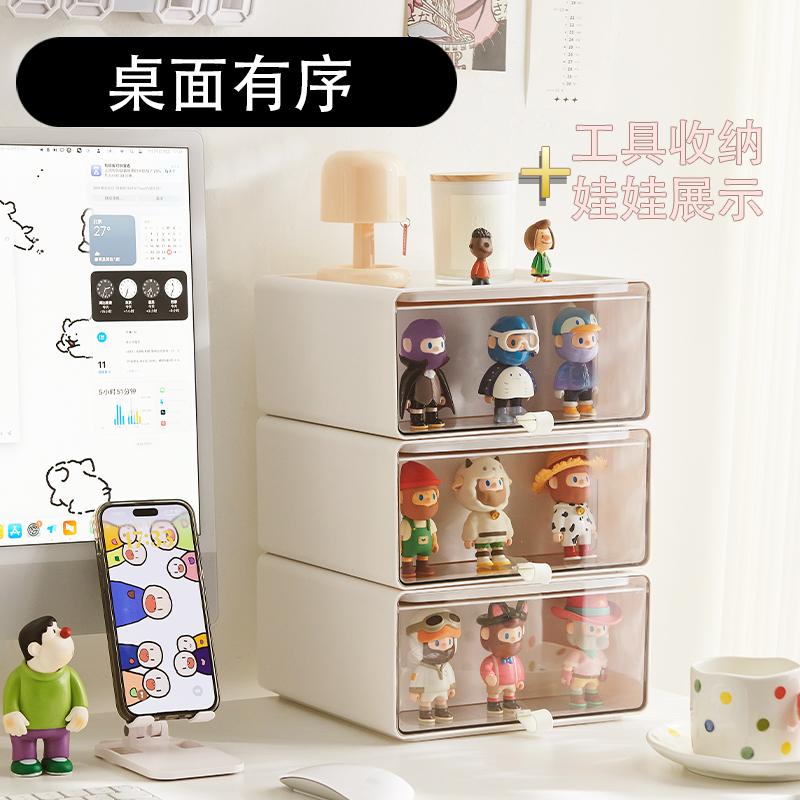 透明收纳柜盲盒吧唧多层抽屉式手办收纳盒亚克力泡泡玛特展示架：收藏控的终极梦想！