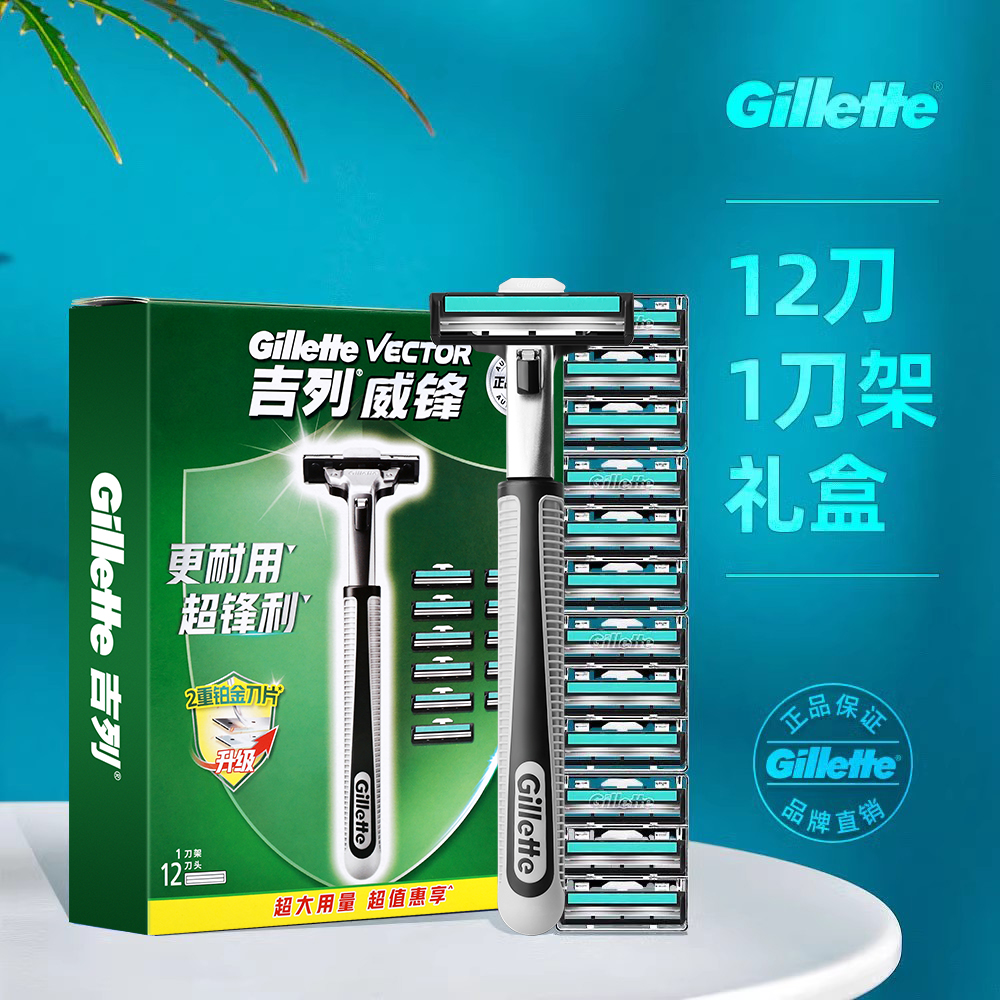 双层手动吉利剃须刀：告别胡渣烦恼，轻松拥有精致面容✨