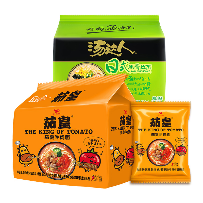 统一茄皇牛肉面：5袋装的美味挑战，谁是下一个面条控？