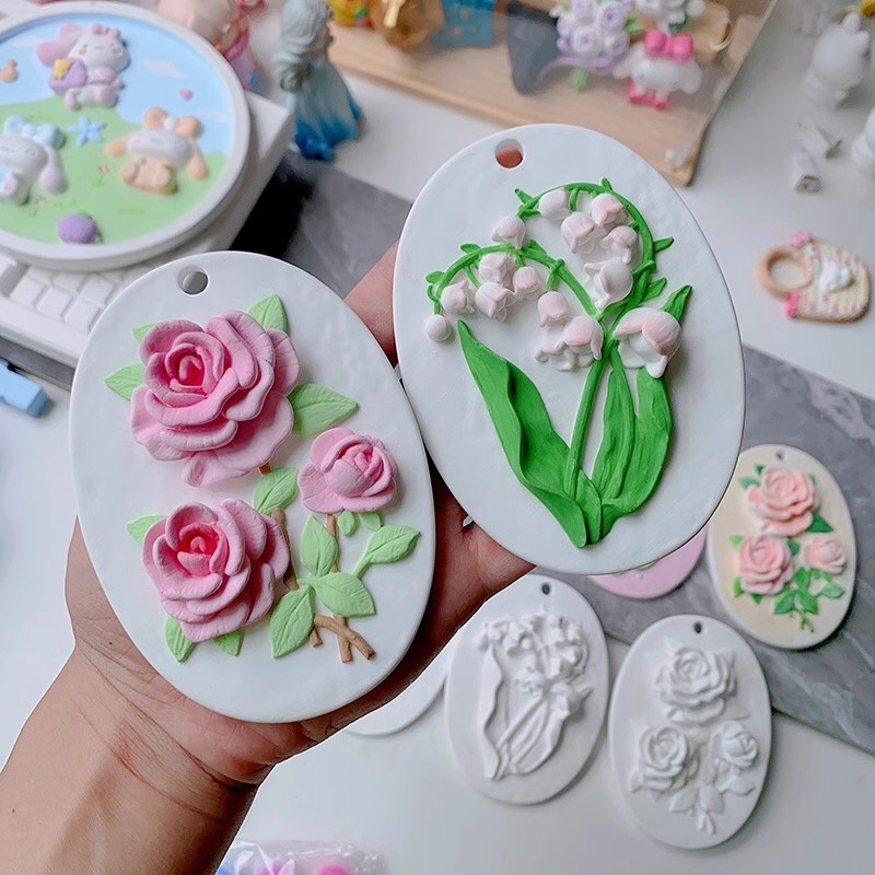 石膏郁金香花牌DIY涂鸦彩绘，点亮你的创意生活