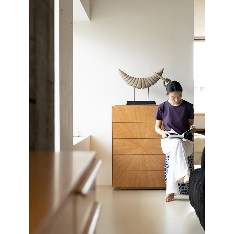 若奈家具“光芒系列”金砖柜：收纳美学新定义，南非红影木纹五斗柜书柜，点亮家居生活✨