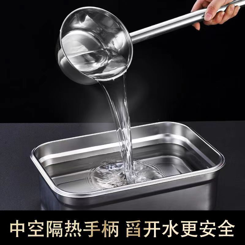 加厚不锈钢盐酥鸡杓鸭嘴水瓢装袋铲快餐鸡柳漏斗神器带嘴打包鸡勺：厨房必备多功能神器大揭秘！
