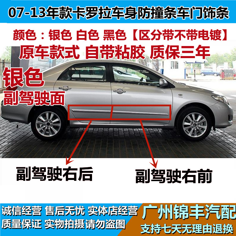 丰田卡罗拉车门装饰条有什么功能？