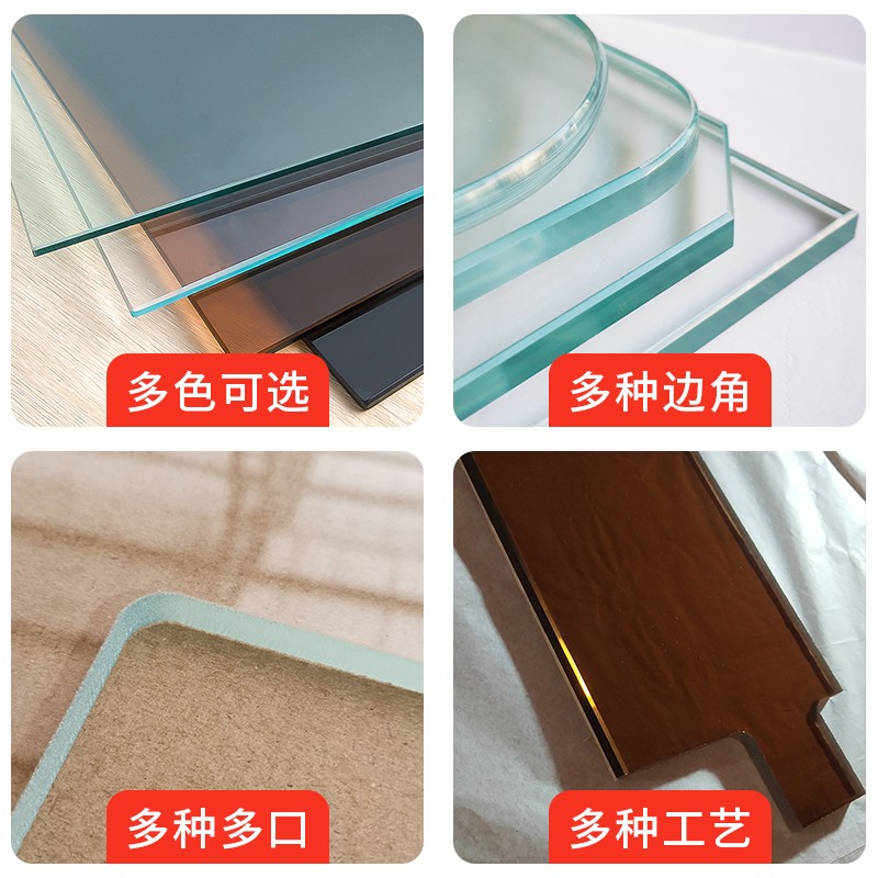 工厂定制5+5双层夹胶钢化玻璃：透明强化隔断，建筑门窗护栏采光雨棚新选择！