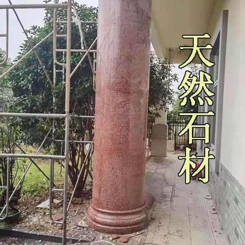 大理石空心圆柱包皮：豪宅门口的奢华变身，罗马柱子装饰石材，别墅门口新风尚