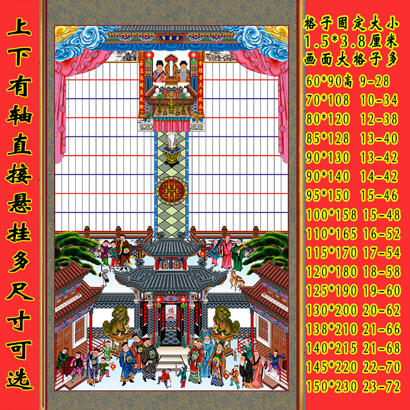 布的供奉老祖宗家谱挂画：穿越时空的家族记忆，守护传承的力量