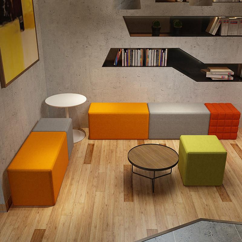 培训机构沙发休息区创意休闲现代简约公司布艺沙发，解锁新办公美学！️