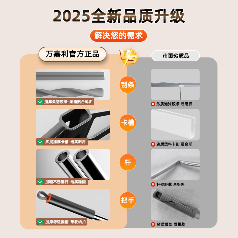 魔术扫把刮水拖地两用2025刮地板神器，卫生间清洁新革命！✨