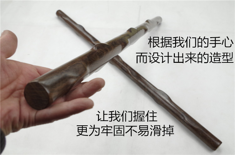 黑檀木防身短棍：双重保护，养生防身两不误！