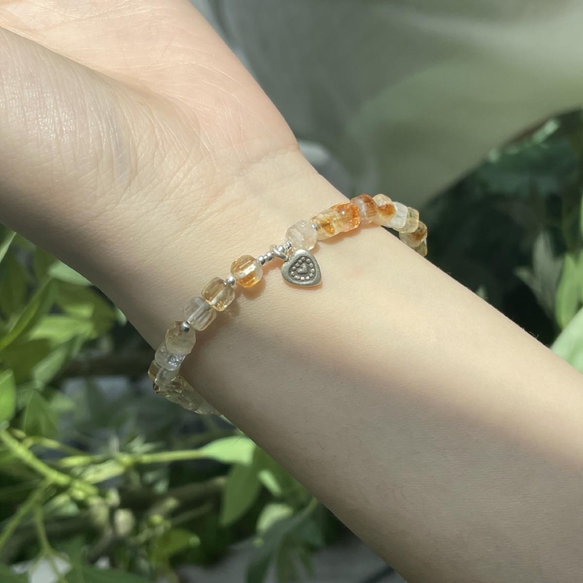 黄水晶手链真香警告！天然黄水晶+银饰，美到心巴上！✨