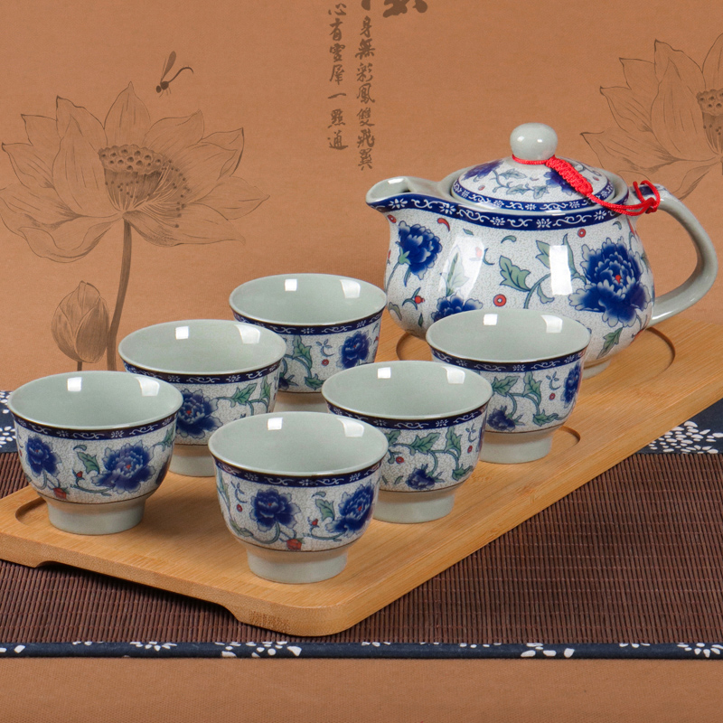 虎匠景德镇陶瓷茶具套装：复古青花瓷，泡茶新风尚!