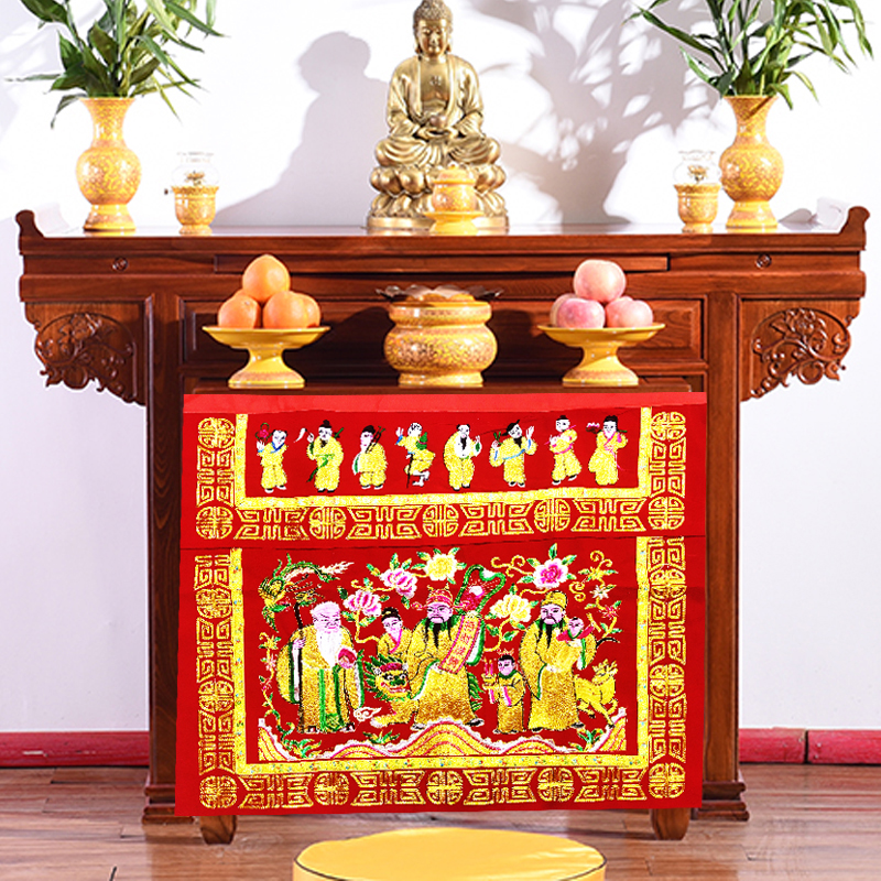 潮州绣品圆通佛具桌围：让佛堂添上一抹精致与庄严✨