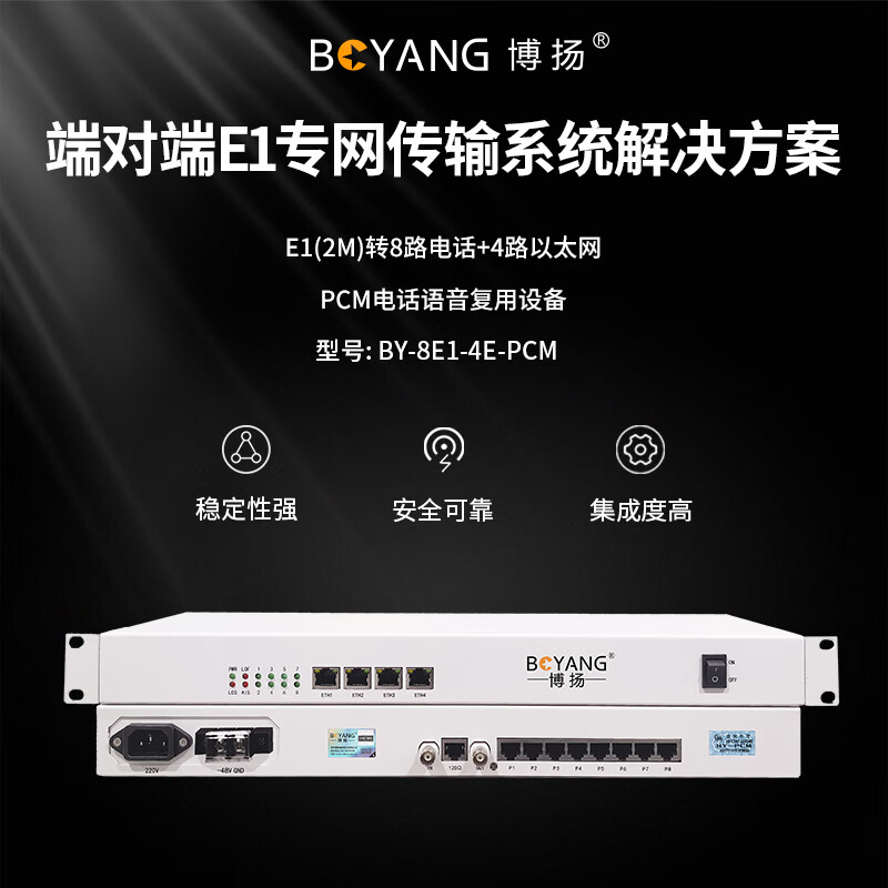 博扬PCM电话语音复用设备：E1转8/16/30路电话+以太网，企业通信新革命！