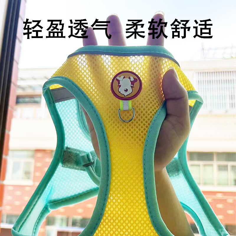 小狗狗牵引绳背心式遛狗绳子，泰迪比熊小型犬必备神器