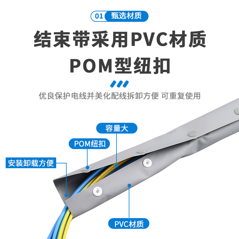 粘式结束带：电线整理神器，环保阻燃，轻松搞定家庭电线整理难题！