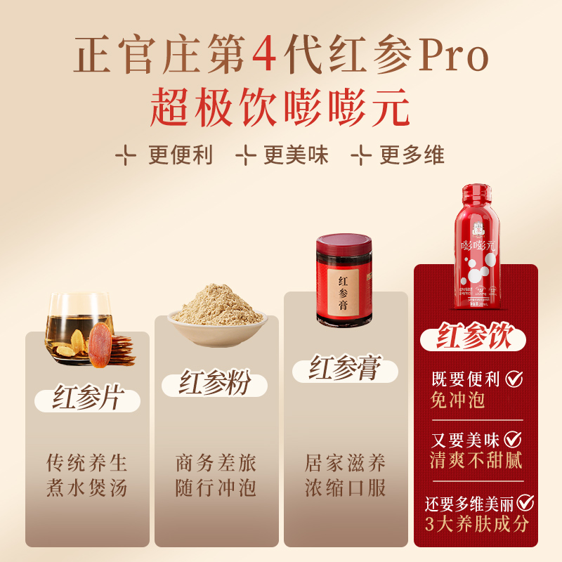 正官庄红参石榴胶原蛋白植物饮料：8盒两月周期装，美容养颜的秘密武器