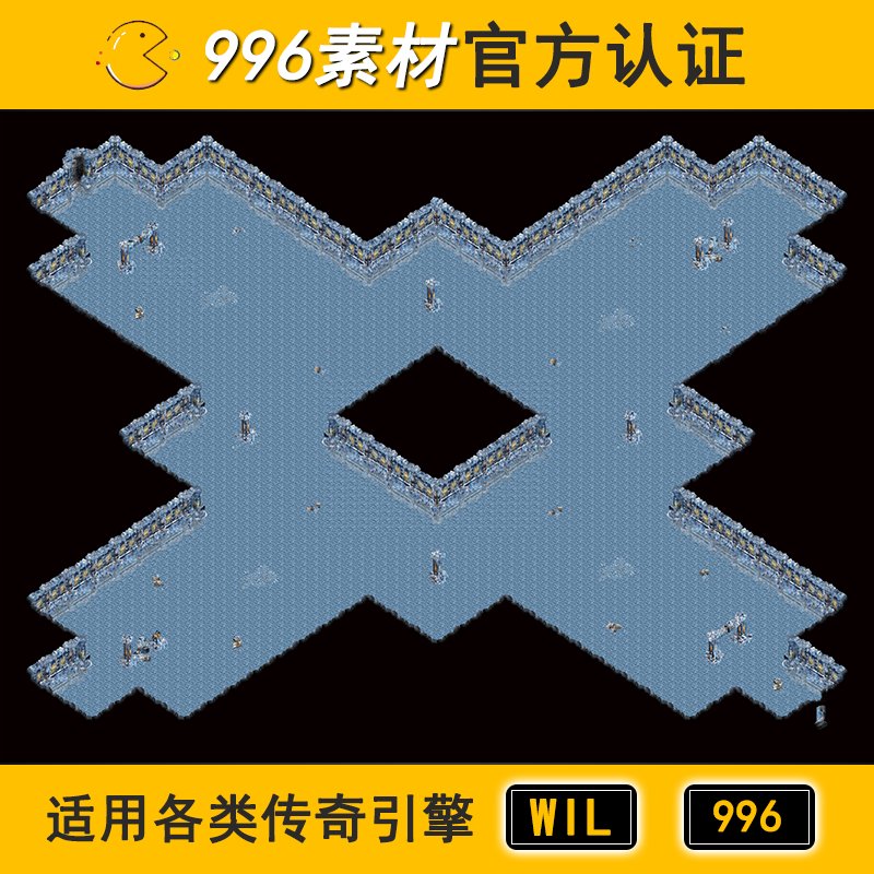 探索传奇地图素材：地下地宫冰雪小阻六层，老冰宫寒霜域凛冬城996地图攻略