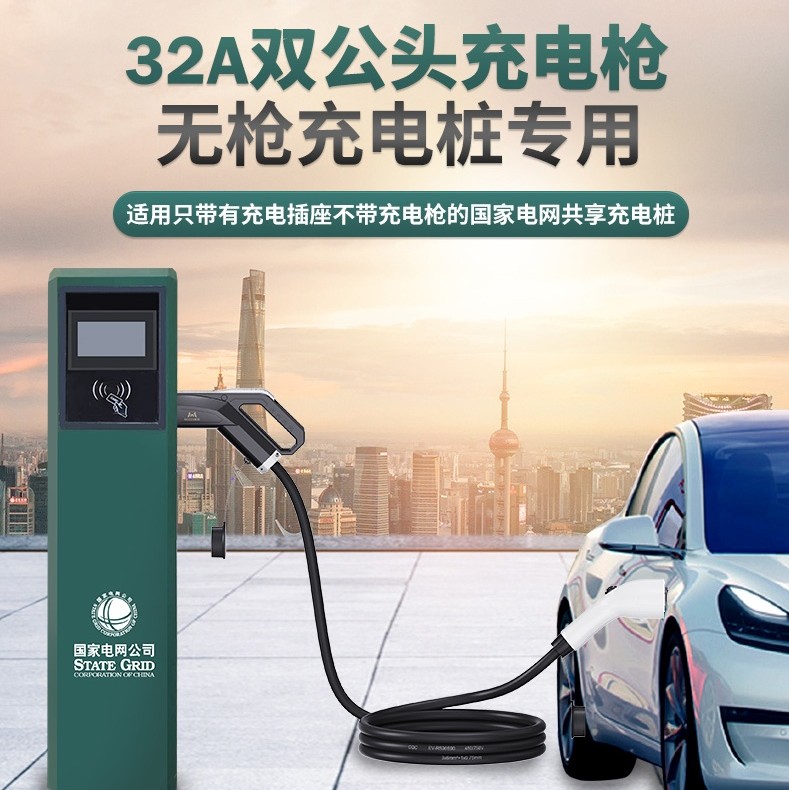 新能源汽车充电新革命：双公头充电枪，无枪线自由充！⚡