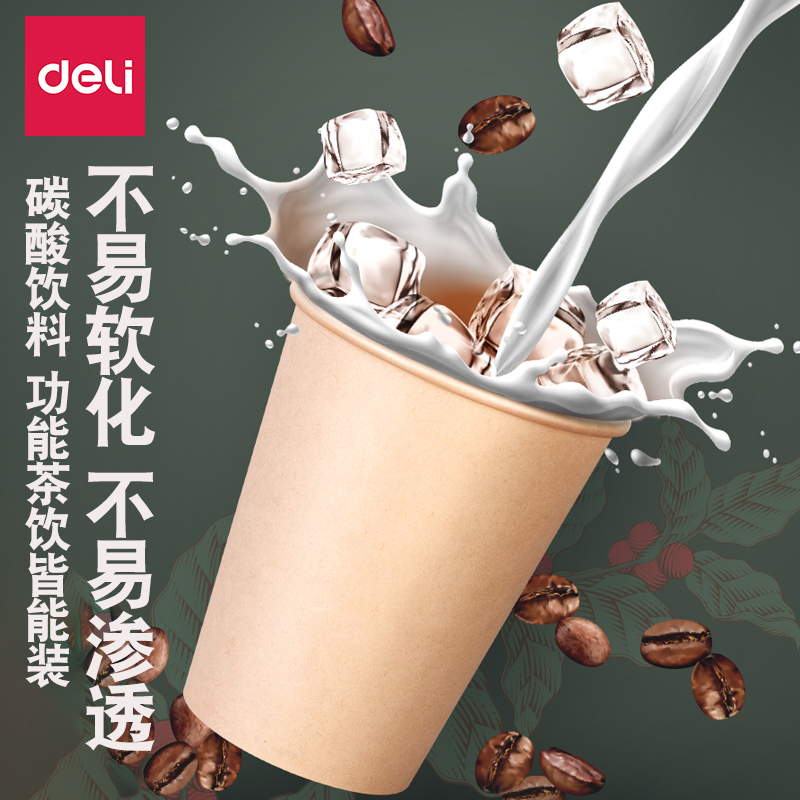 得力一次性纸杯：办公室里的温馨小确幸，228ml容量，冷热皆宜的茶水伴侣