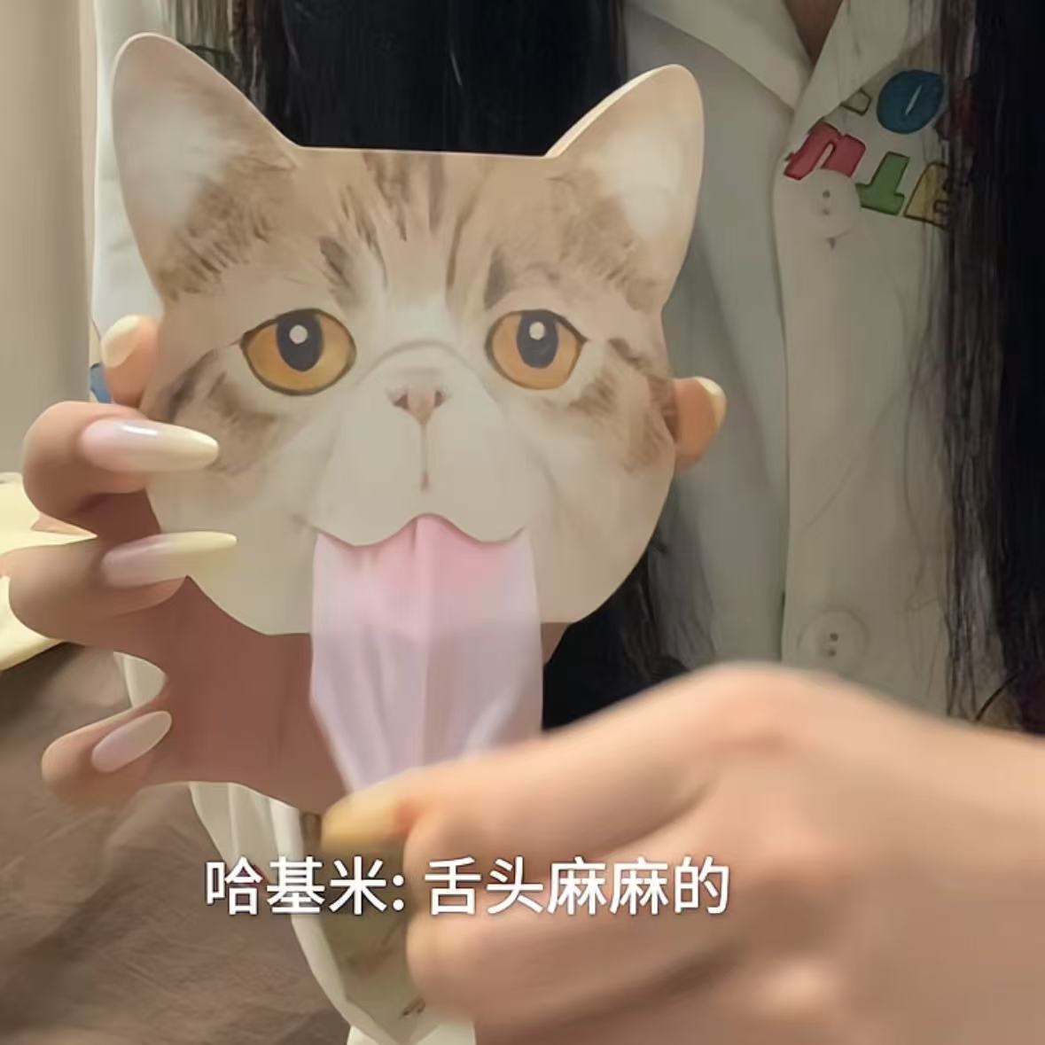 猫咪吐舌头吸油纸创意：橘猫吸油面纸，户外便携补妆神器，让你随时随地美美哒！