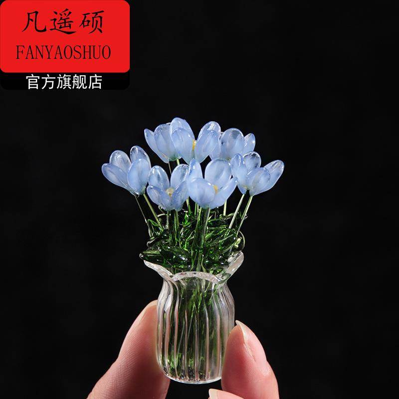 甄选琉璃花摆件：打造轻奢桌面的必备神器✨