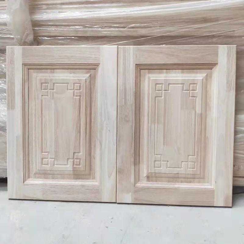 定制原木白茬柜门：橡木毛坯网格百叶门，打造自然家居新风尚