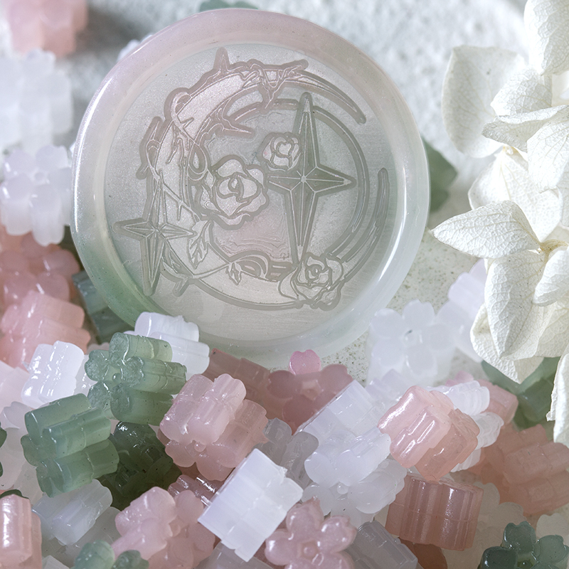 火星昂女孩必备！火漆蜡粒印章套装超值开箱！76种异形珠光火漆太绝了