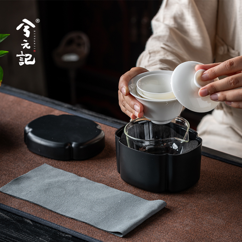 兮元记素烧羊脂玉瓷盖碗茶杯，泡茶神器，让品茗更添雅趣✨