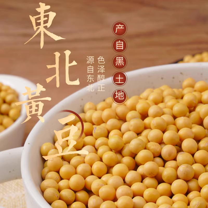 东北黄豆5斤：豆浆界的黄金搭档，农家自种大豆，粗粮里的营养王者！