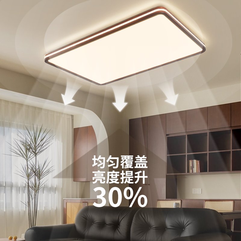 中古风客厅吸顶灯2025年新款：复古胡桃木主灯，点亮你的新中式家居梦✨