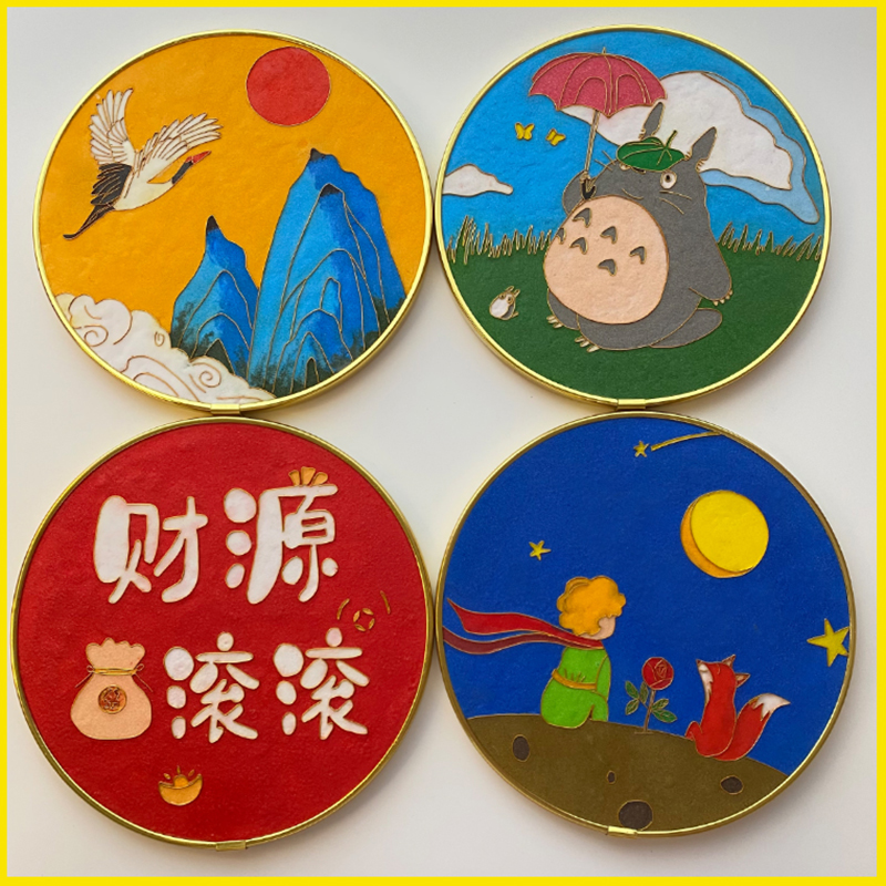 景泰蓝金丝低温彩砂DIY：解锁掐丝珐琅画的艺术之旅！