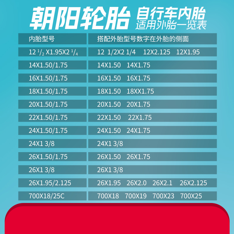 朝阳自行车内胎全解析：从12寸到26寸，如何选对你的山地车伴侣？