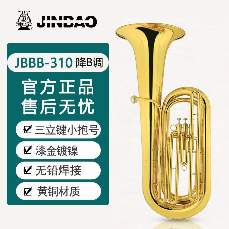 津宝牌JBBB-500降B调扁键抱号大号白铜吹嘴管：乐团专业演奏的秘密武器！