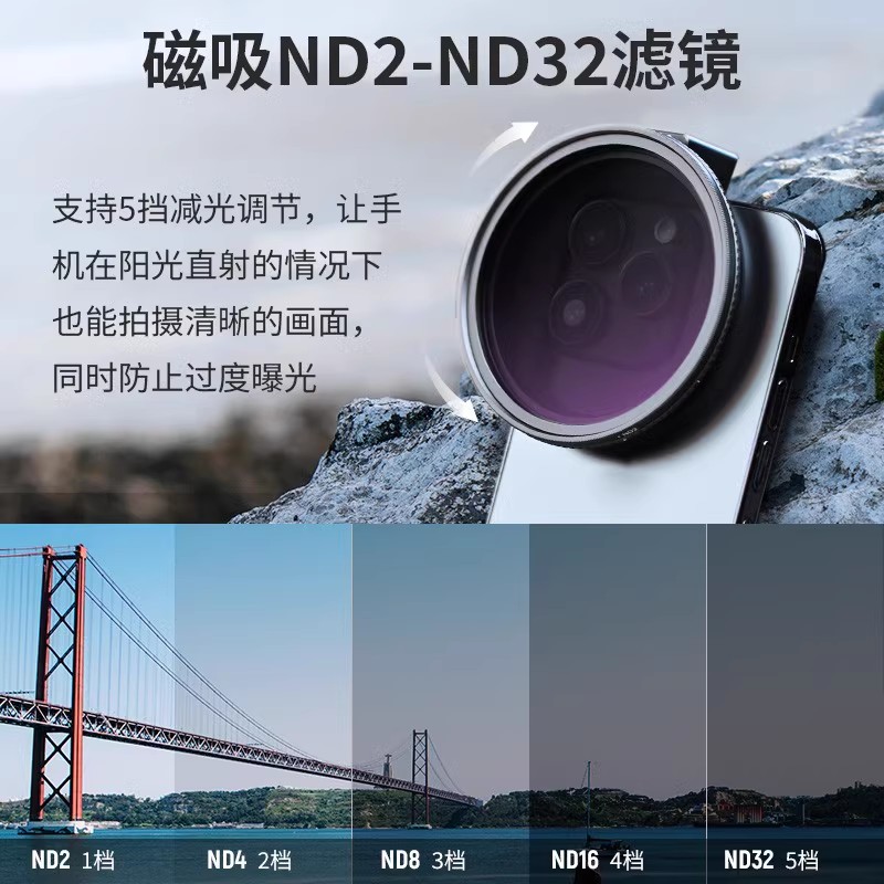NEEWER纽尔磁吸滤镜：解锁苹果三星手机摄影新境界！