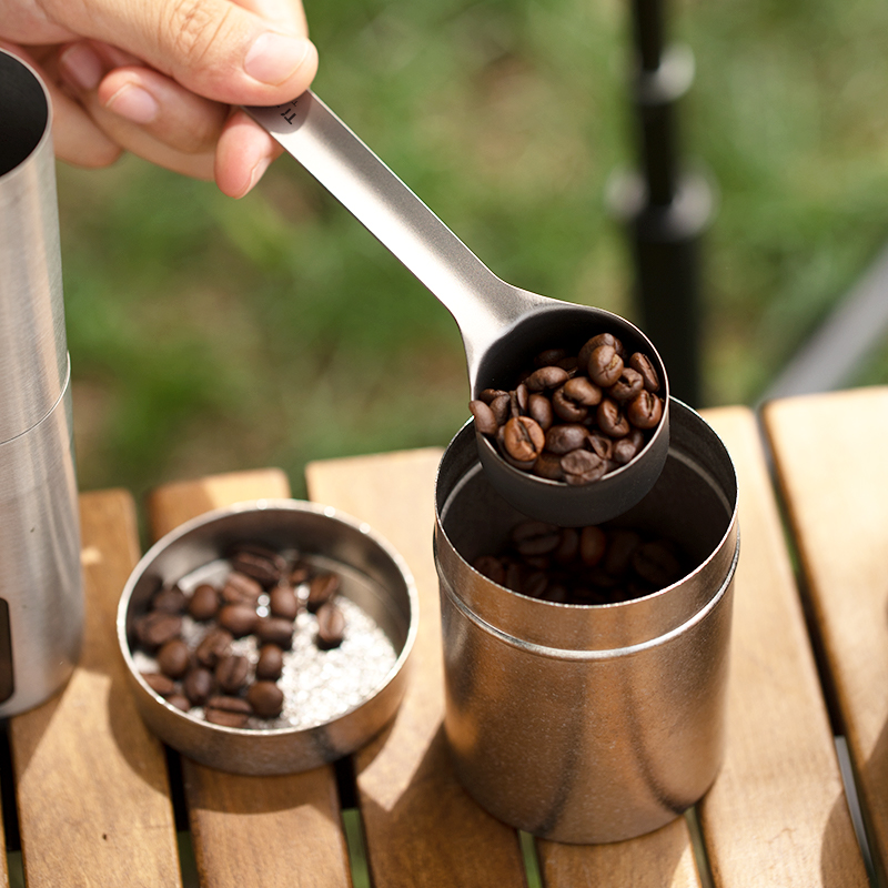 钛工匠纯钛咖啡豆量勺：户外露营便携神器，果粉奶茶控必备