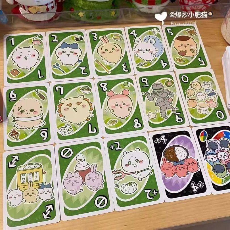 小红书同款chikawa桌游UNO卡牌吉伊卡哇限定联动，聚会扑克牌新宠儿！