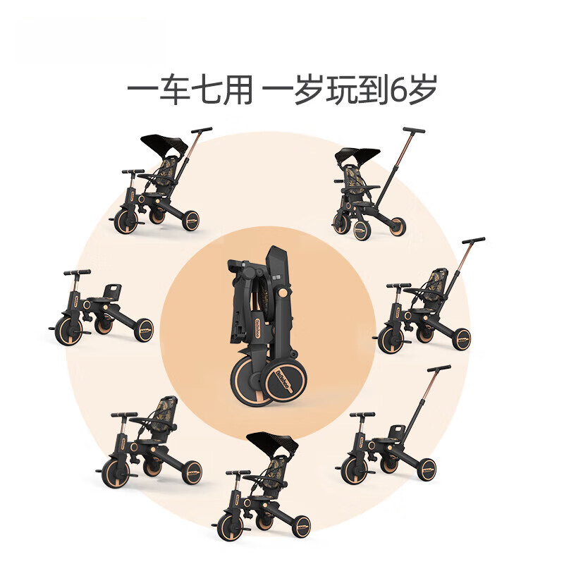 bebehoo儿童三轮车：宝宝遛娃神器，轻松搞定户外时光！