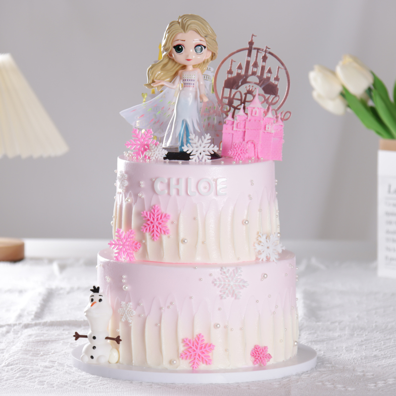 双层蛋糕模型仿真2025新款网红卡通水果祝寿生日假蛋糕橱窗样品，甜品店必备！