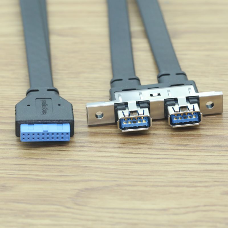 MOGE魔羯19针20Pin转双USB3.0扩展线：解锁台式机前置面板新玩法！