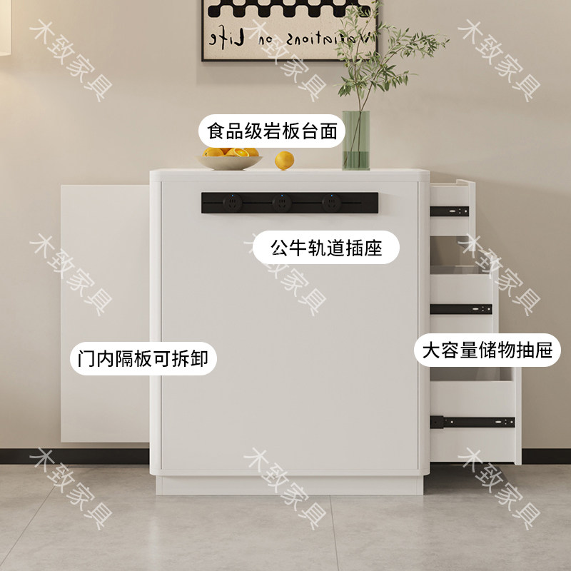 如何选择适合小户型的可移动墙边岛台柜？