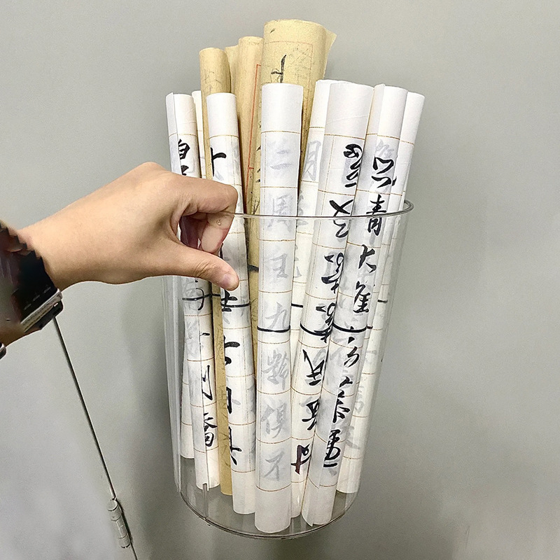 中式书房必备神器：圆筒收纳桶，让你的书房瞬间高大上！