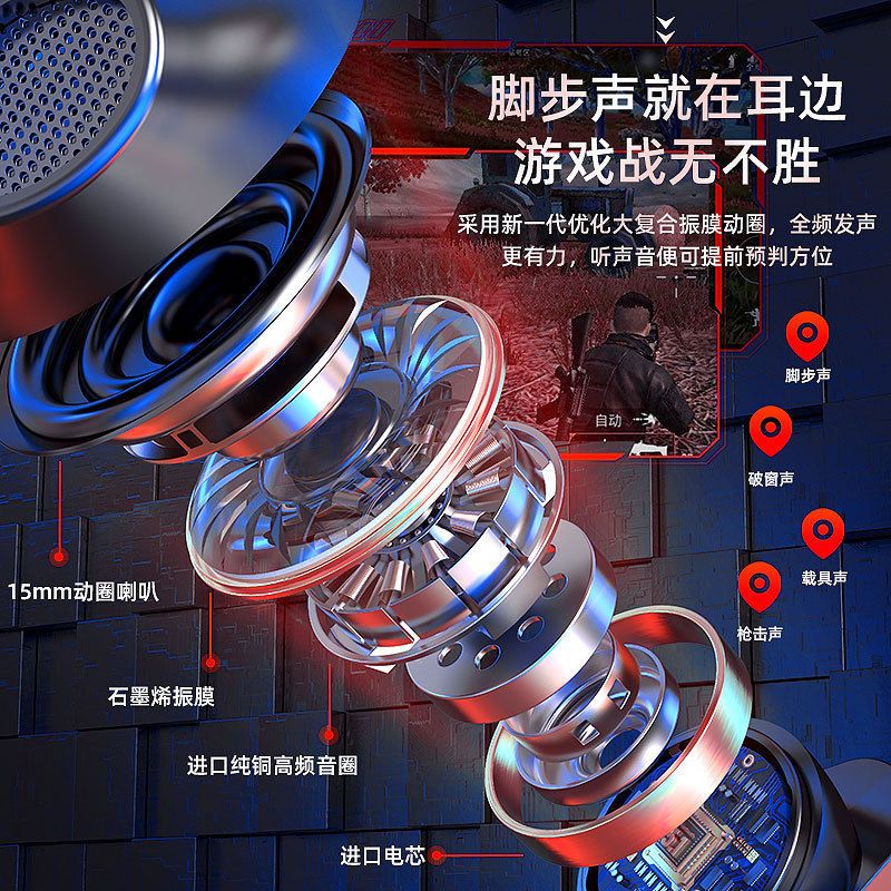 ROG降临2耳机：TWS游戏RGB灯音乐运动吃鸡电竞降噪神器，你值得拥有吗？