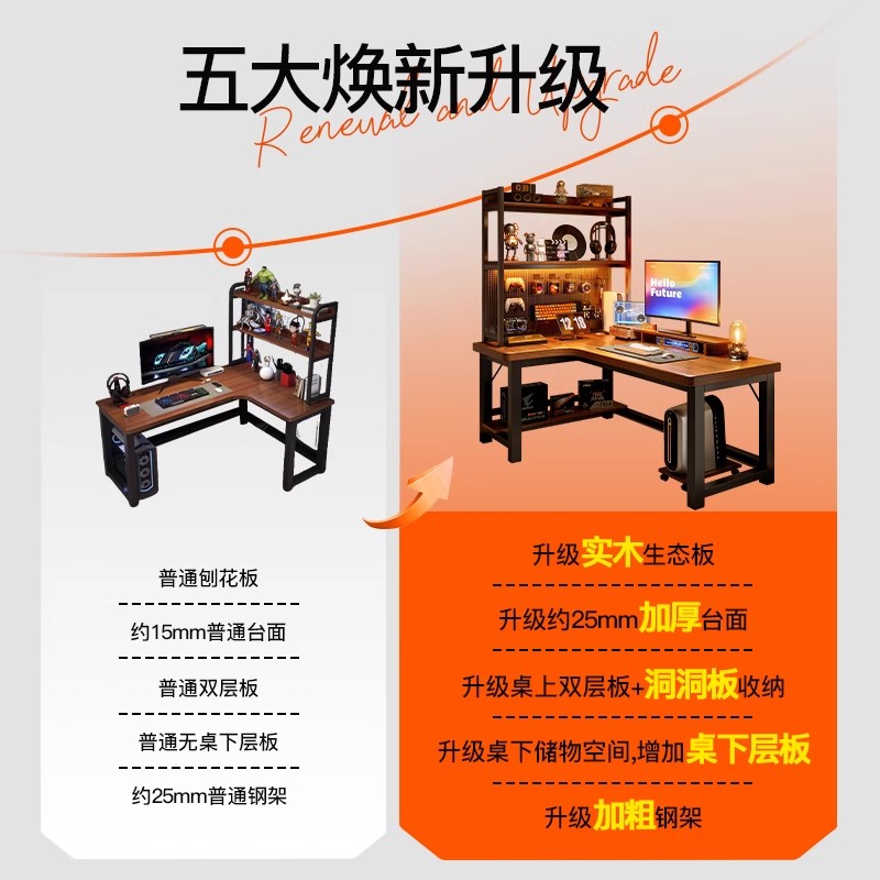 实木L型书桌：解锁卧室角落的宝藏空间，简约设计打造高效工作区