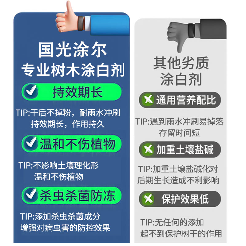 大树涂白剂：园林果树的守护神，轻松防虫防冻，告别传统石灰粉！