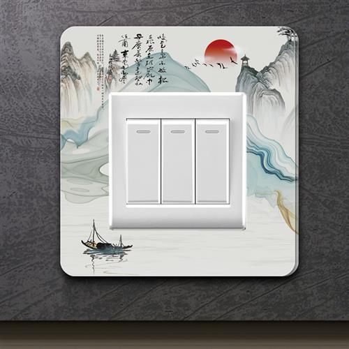 小开关装饰画创意防脏美化遮丑边框套，让你的客厅墙面焕然一新！